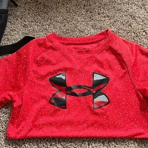 Under Armour Red Speckled Logo Tee